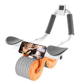 Auto Rebound Ab Wheel Roller - Core Strength Training Equipment w/ Timer & Kneel P - Home Gym Fitness (Color: Orange, size: One size)